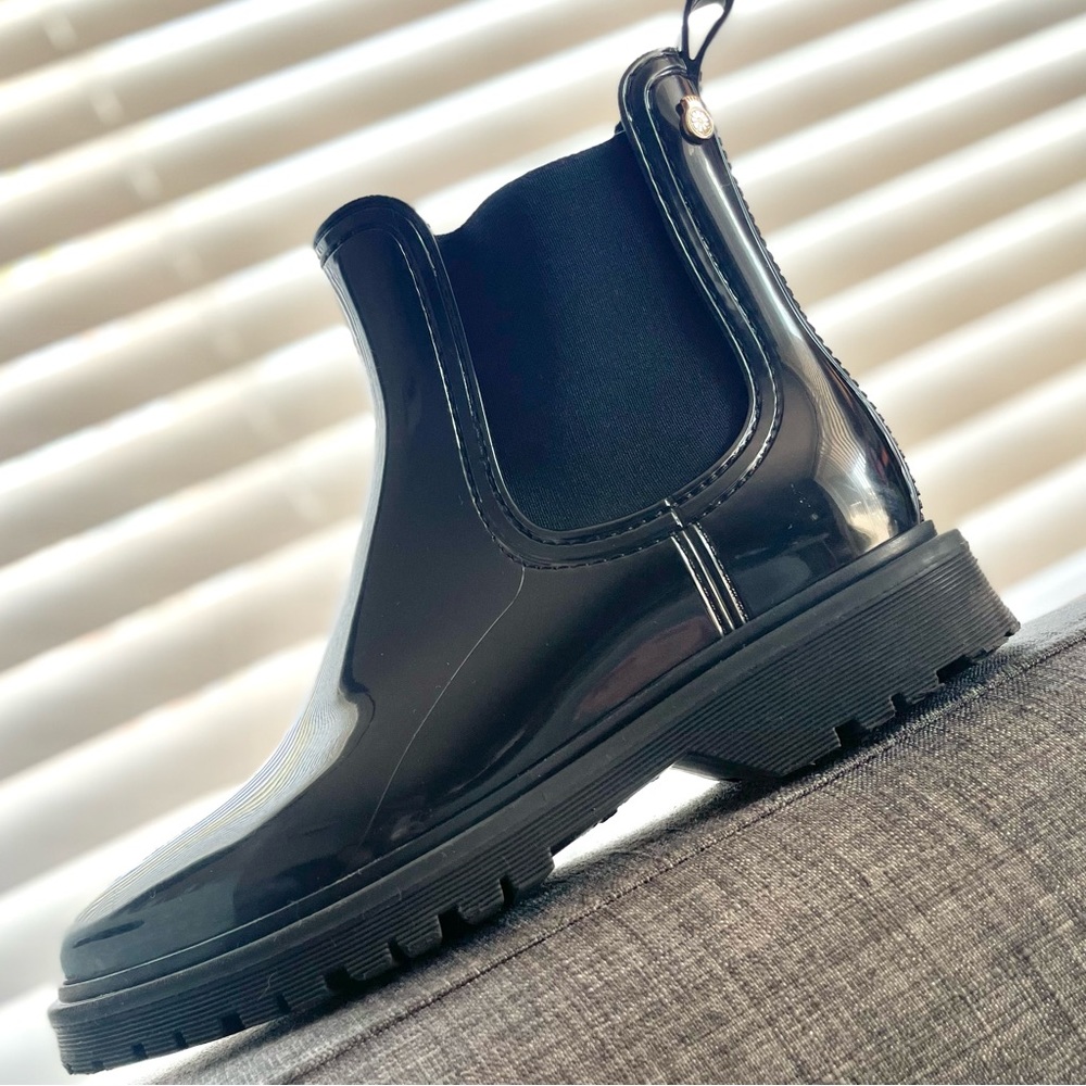 Sz40 Lemon Jelly Platform Patent Rainboots